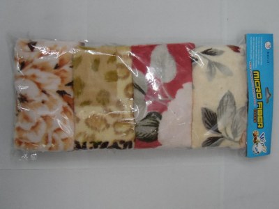 Flower plush 4 piece cleaning cloths, Microfiber towels, cloths, cleaning the car