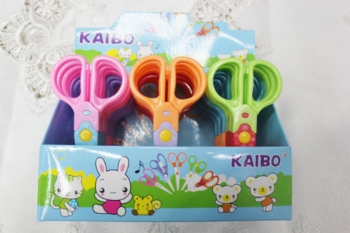 Supply Kaibo Brand Kaibo 8021 Lace All-Plastic Children‘s Scissors Safety Scissors 