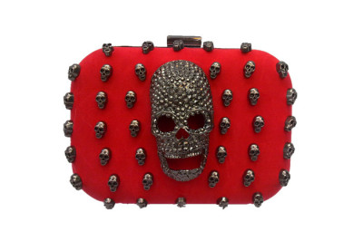European box Pack party dress stylish skull rivet bag