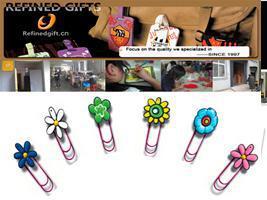 Los marcadores PVC3D cute cartoon flower bookmark gifts