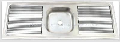 Stainless Steel Sink 150*50 Single Basin Double Plate