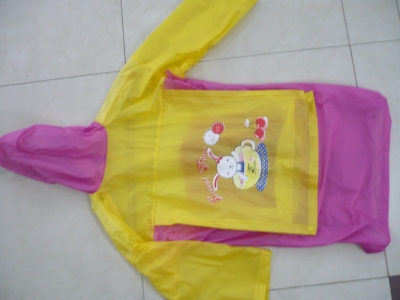 Pearl fabric enlarged children's backpack raincoat