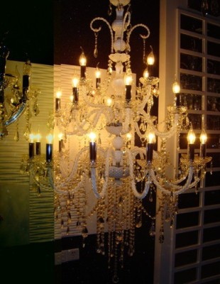 Luxury European style glass crystal chandelier lamp bedroom light in the Hall