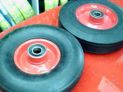 Solid tire inflatable wheel