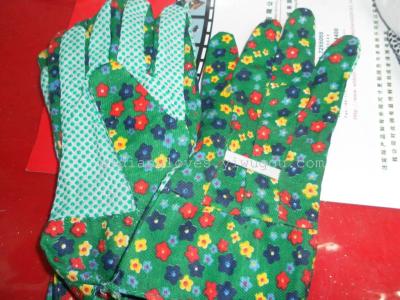 Gloves, Dotted Gloves, garden gloves.