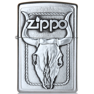 Genuine authentic Chi po windproof genuine Bull skull ZIPPO lighter 20286