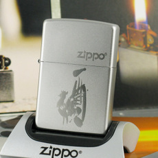 Original authentic Shoppe Shiba Po lighters ZIPPO classic chrome 205 scrub 12 Zodiac chicken