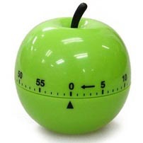 T109 round apple timer kitchen timer clock alarm clock.