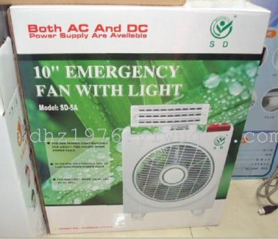 SD-5A10 inch electric fan with light-filled student desktop rechargeable fan lighting emergency lights