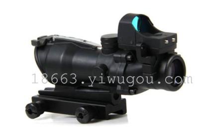 4x32 ACOG style red dot scope (green fiber