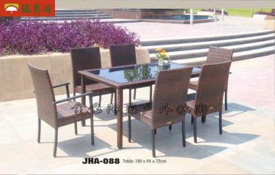 Outdoor leisure furniture rattan tengteng art table and Chair-like courtyard garden table and chairs dining table rectangular