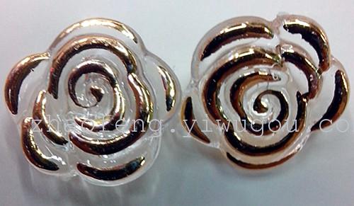 亚克力纽扣塑料韩版女装扣儿童衬衫纽扣新款玫瑰花DIY扣子