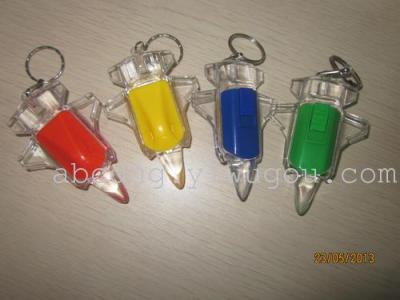 LED key chain/key chain key ring/lamp/Flash transparent plane factory outlet