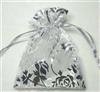 White Hot Silver Rose Gift, Jewelry Bag
