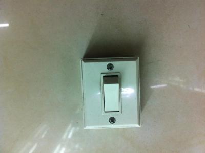 The flat switch opens the wall switch