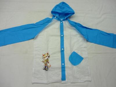 Children raincoat manufacturers selling PVC card printing for male children raincoat wholesale
