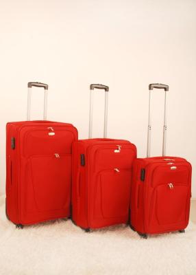 Luggage Case Red Fabric Case Luggage Trolley Case Three-Piece Set