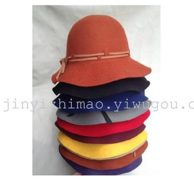 New style promotions England elegant domed fleece surges fisherman Hat Hat Hat-brim felt bonnet