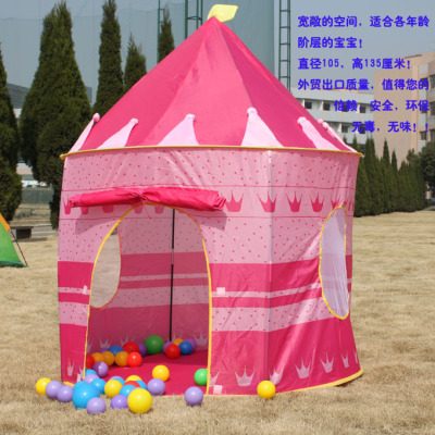 Pink castle children's tent Pink princess outdoor indoor game house