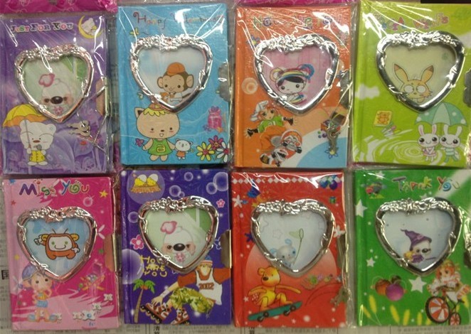 72K心形锁本  密码本