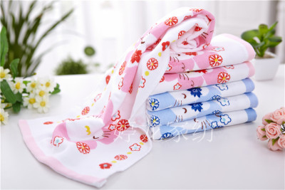 2013 new style 25*52 cotton gauze child cat towel towels printed factory direct wholesale,