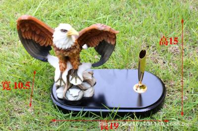 Business Gift Resin Crafts Eagle Pen Holder Decoration Home Auspicious Furnishings Wholesale