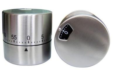 Js - 3368 foreign trade stainless steel cylinder timer mechanical timer kitchen timer