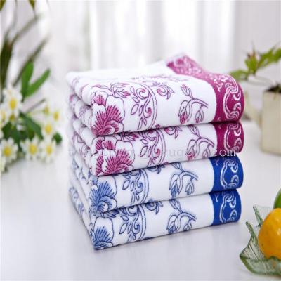 Wholesale cotton cut pile towel towel blue-and-white porcelain towel washcloth washing towel cotton 