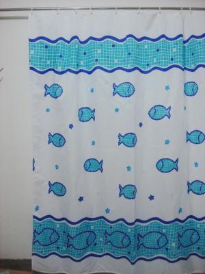 Hot blue ocean fish waterproof and anti-mildew, non-toxic and tasteless 180*200cm in spot samples to be made to order.