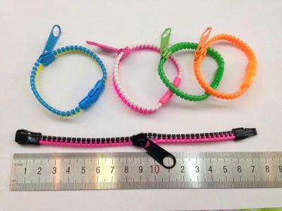 Children's bracelet fashion monochrome mixed color zipper bracelet