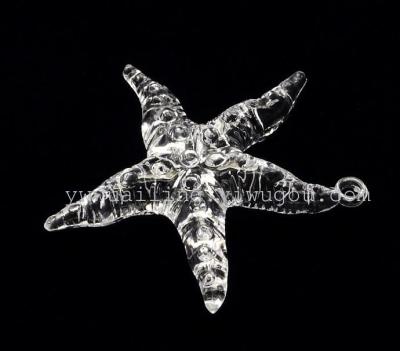 Transparent acrylic Starfish pendants pendants, D171 factory direct