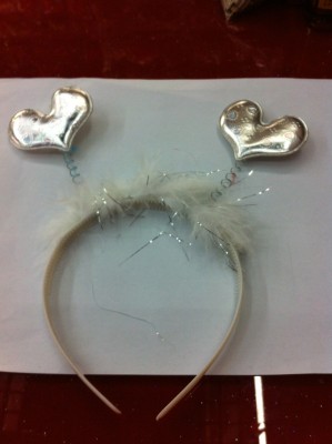 Heart flower piece hair band