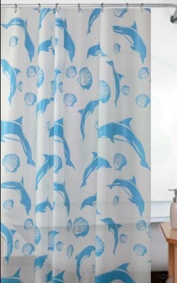 High quality EVA dolphin small curtain waterproof mildew proof ocean small curtain bathroom curtain, non - toxic and tasteless