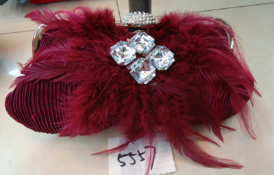New feathered evening bag bride bag