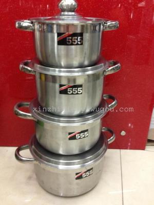 Stainless steel kitchenware, Stainless steel, four - piece cover pot
