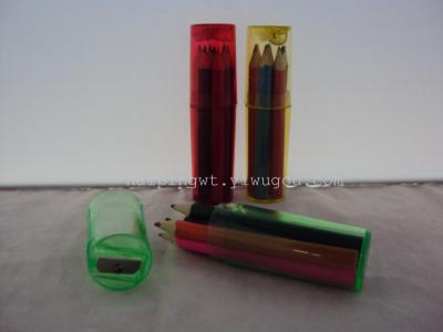 6 short brush transparent cylinder 6 colour pens