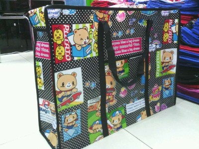Moving Bag Thicken Non-Woven Fabric Portable Woven Bag Moving Packing Bag Cotton Quilt Buggy Bag Cartoon Luggage Bag