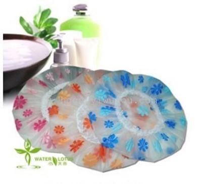 Fashion scrub wash dust cap lace prints and comfortable waterproof shower Cap