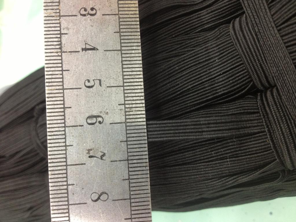 6根0.55cm黑色白色走马松紧带