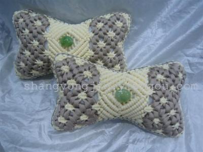 Four seasons Universal Car headrest cushion pillow hand-knitted with jade? ice? car accessories factory direct
