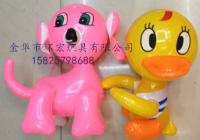 儿童玩具pvc材料充气歪头鸭  歪头狗 厂家直销