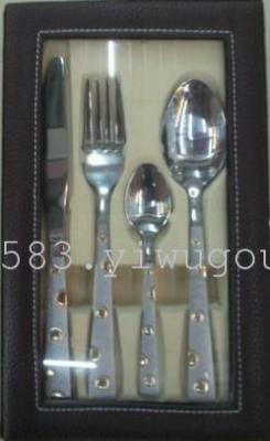 Stainless Steel Western Tableware 24-Piece Set for 6 People to Eat at the Same Time