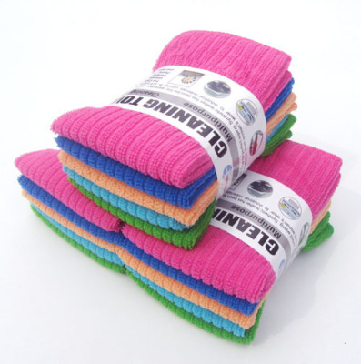Microfiber Color Stripes Square Towel Wick Square Towel Tea Towel Rag Dish Towel