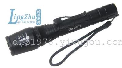 Ling Zhu stepless telescopic focusing flashlights light longshot King T6 bulb flashlight rechargeable flashlight T6-3