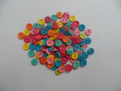 The factory supplies 1.2cm color two-eye wooden button clothing accessory accessories