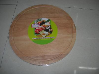 Oak circular wood chopping board