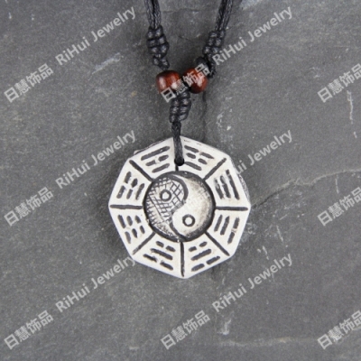 Imitation yak bone necklace lucky fortune national decoration Chinese tai chi baofeng X0344