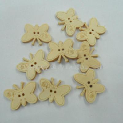 Manufacturers supply wooden buttons DIY wooden buttons/wood buttons/butterfly buttons wholesale
