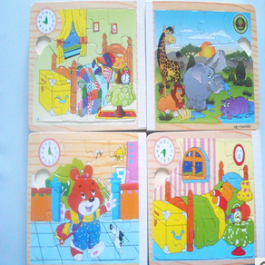 Children's intelligence wooden book 6 pages wooden jigsaw puzzle Children jigsaw animal puzzle puzzle toy jigsaw