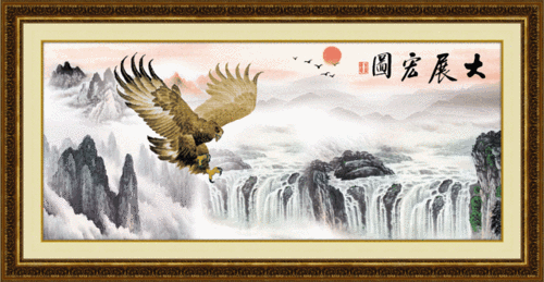 5D0087 wings eagles (5D cross stitch)